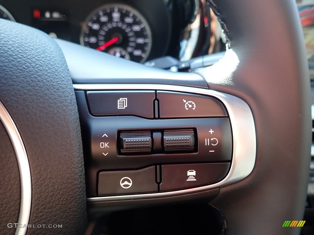 2021 Kia K5 GT-Line Black Steering Wheel Photo #140083061