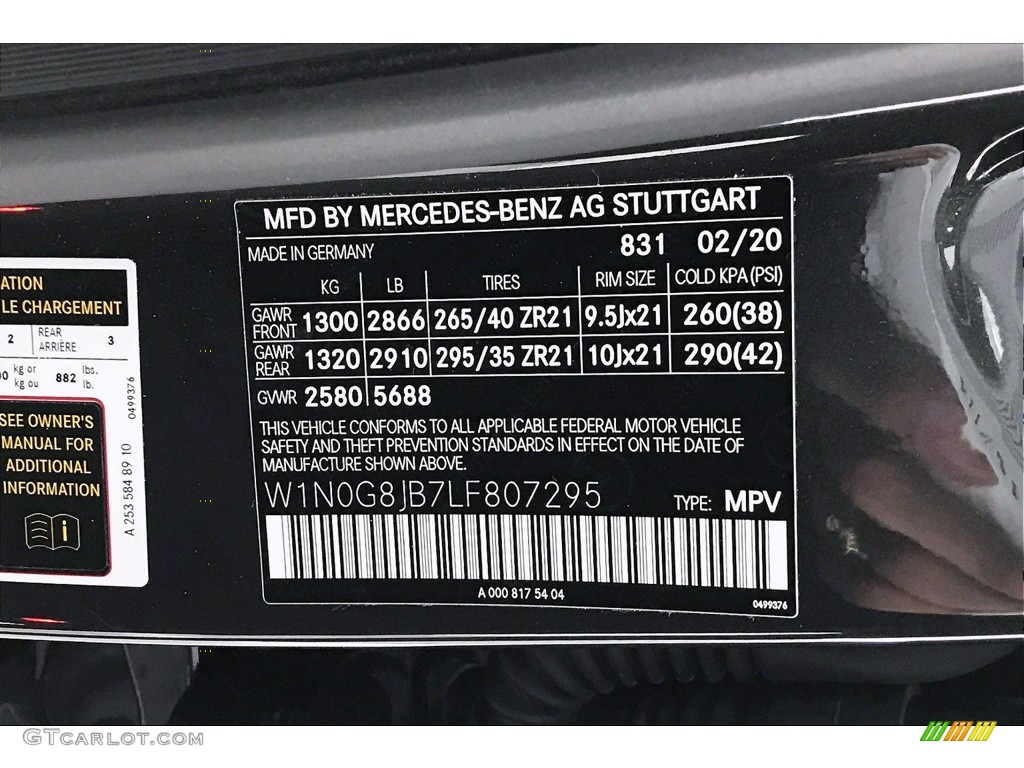 2020 Mercedes-Benz GLC AMG 63 4Matic Color Code Photos