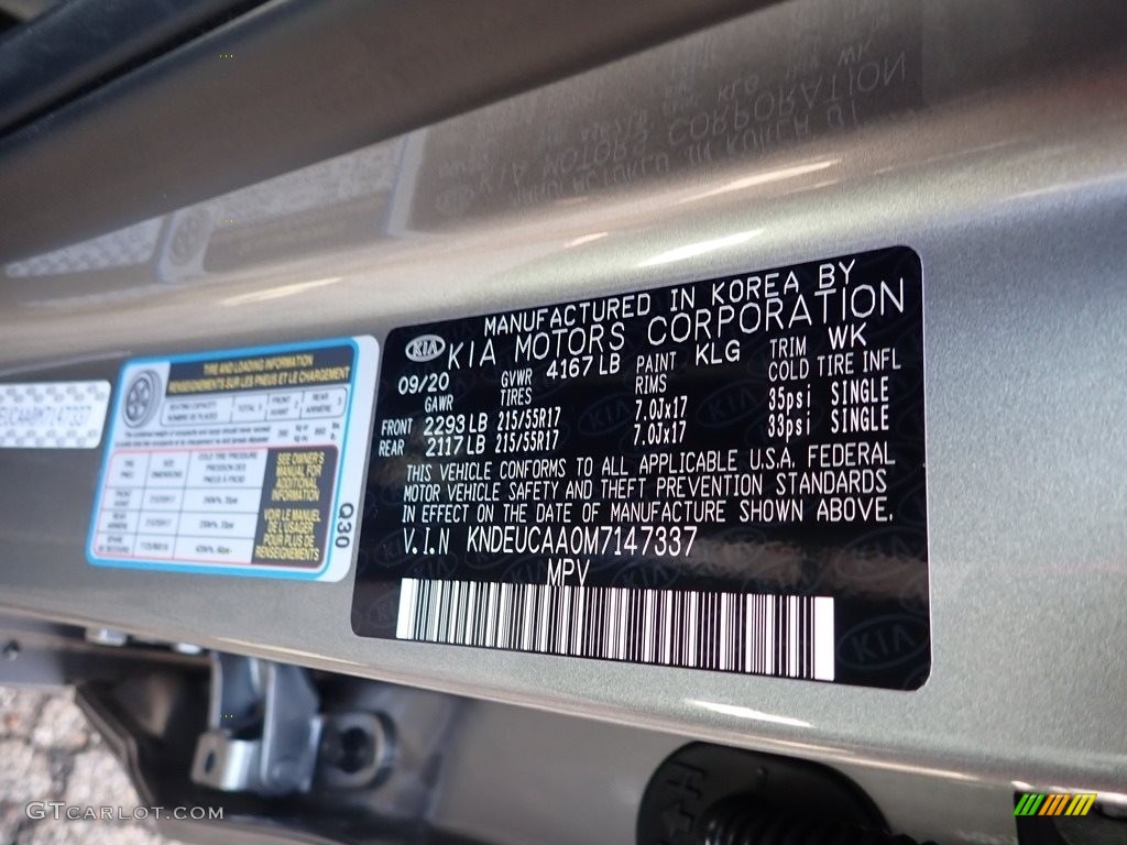 2021 Seltos Color Code KLG for Steel Gray Photo #140084414