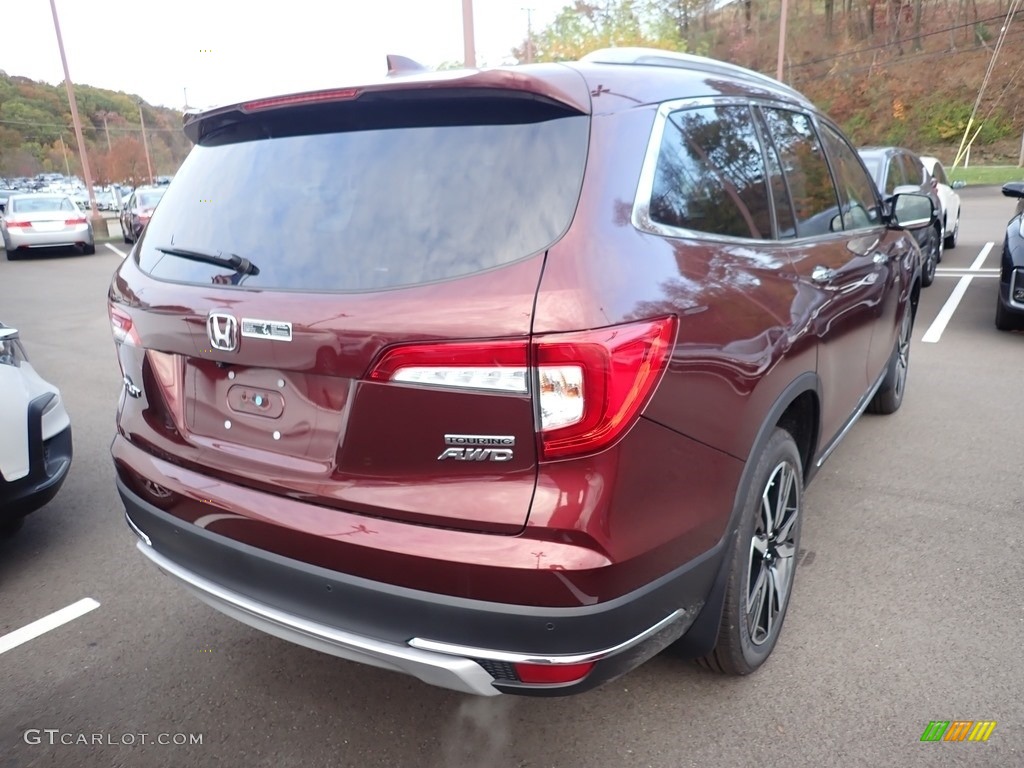 2021 Pilot Touring AWD - Deep Scarlet Pearl / Black photo #6