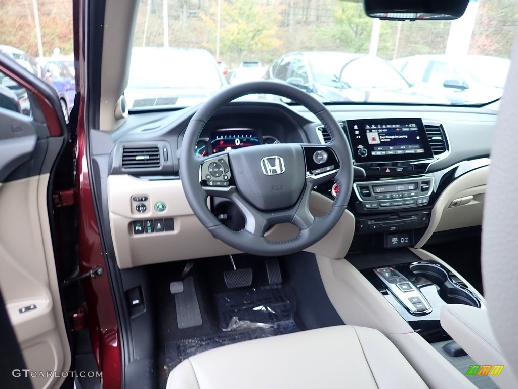 2021 Honda Pilot Touring AWD Black Dashboard Photo #140084690