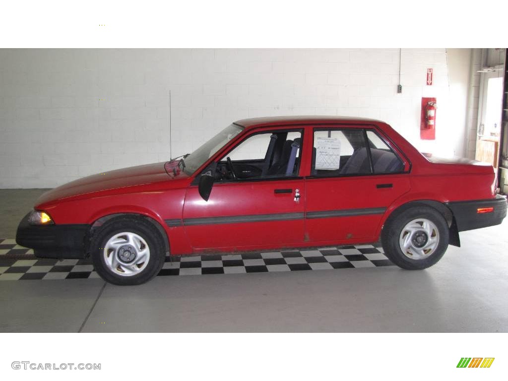 1991 Cavalier Sedan - Torch Red / Black photo #1