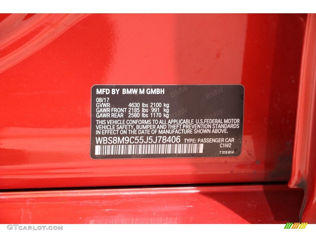 2018 M3 Color Code C1H for Sakhir Orange II Metallic Photo #140085428