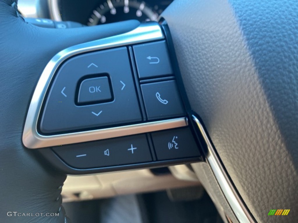 2021 Toyota Highlander Platinum AWD Glazed Caramel Steering Wheel Photo #140085734