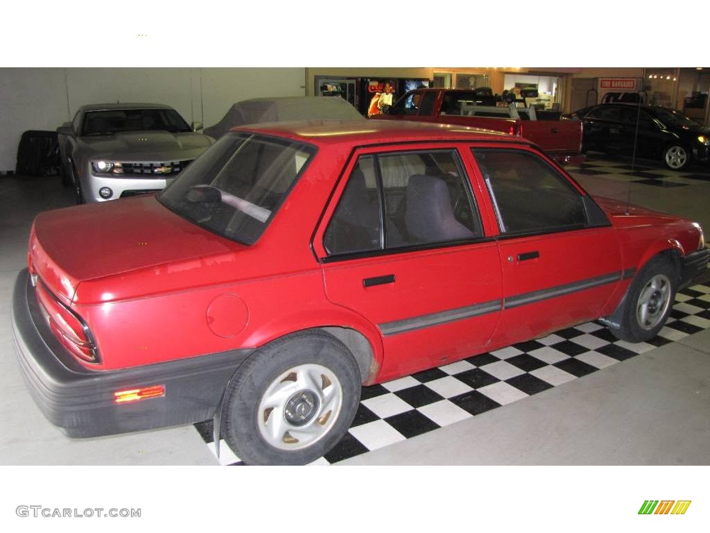 1991 Cavalier Sedan - Torch Red / Black photo #6