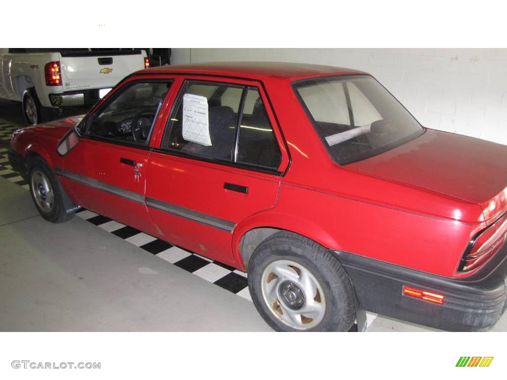 1991 Cavalier Sedan - Torch Red / Black photo #11