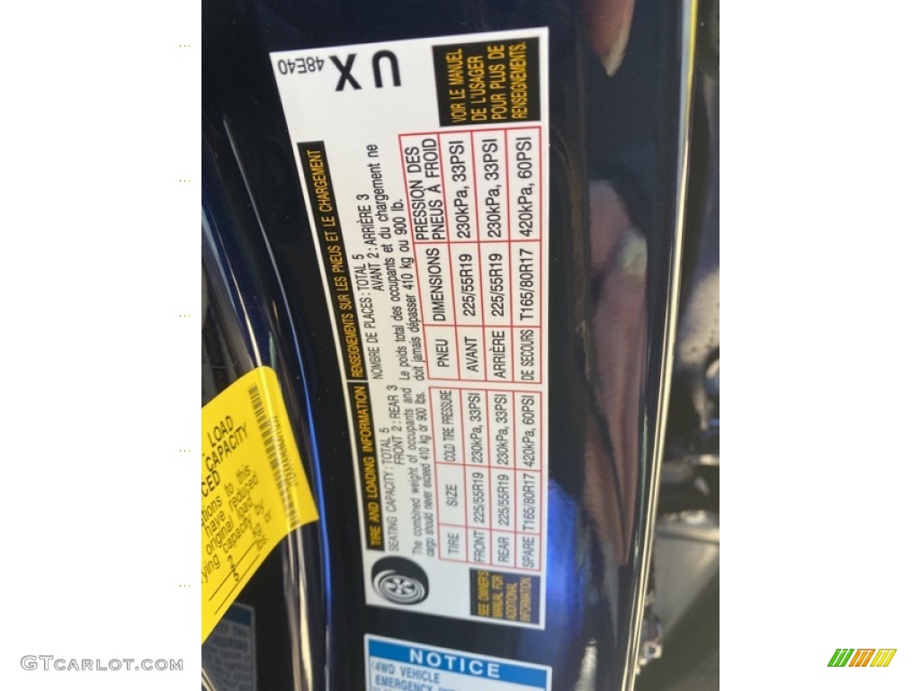 2021 Toyota Venza Hybrid XLE AWD Info Tag Photos