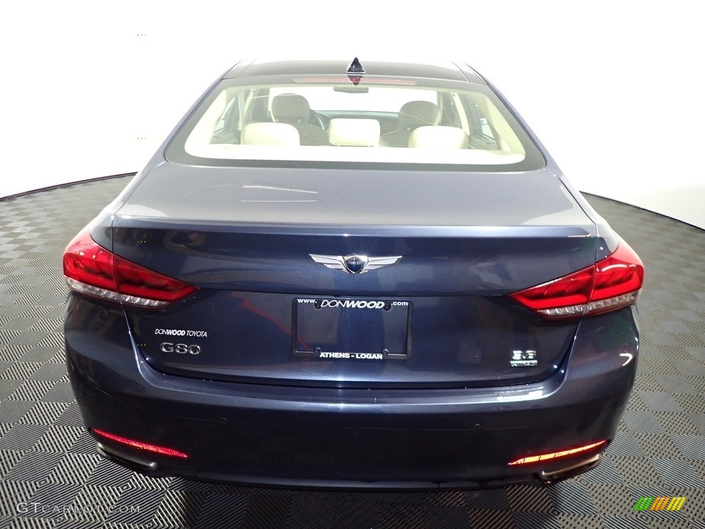 2017 Genesis G80 AWD - Ibiza Blue / Beige Two Tone photo #11