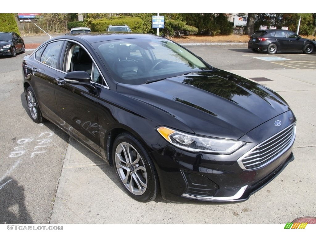 Agate Black 2019 Ford Fusion SEL Exterior Photo #140088769