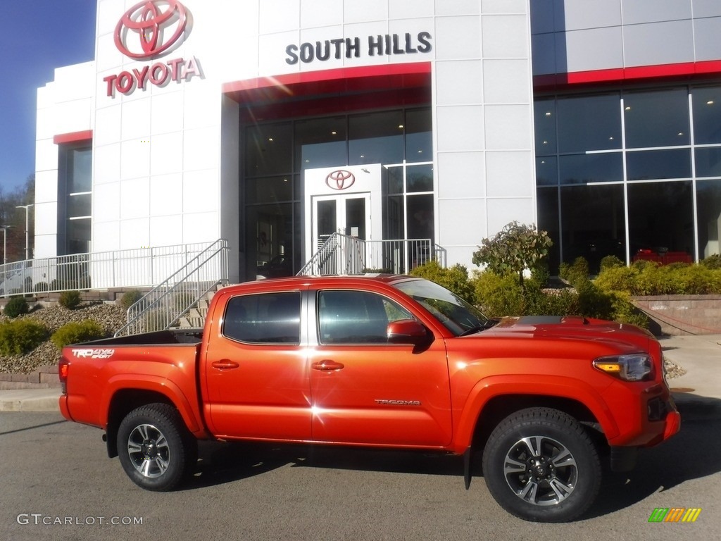 2017 Tacoma TRD Sport Double Cab 4x4 - Inferno Orange / TRD Black/Orange photo #2