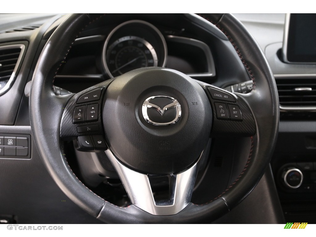 2016 Mazda MAZDA3 i Touring 5 Door Black Steering Wheel Photo #140090350