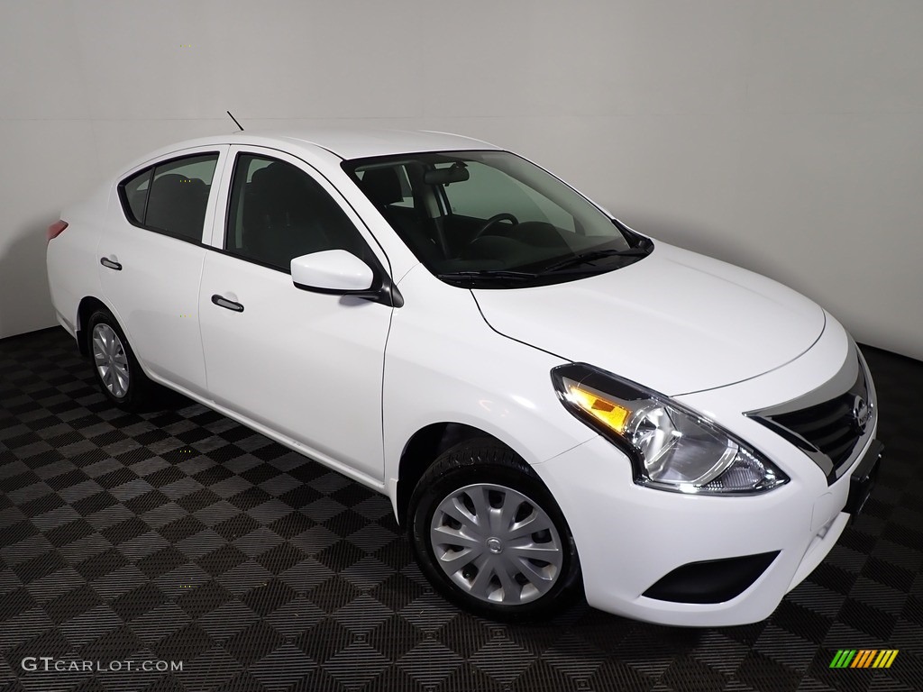 2019 Versa S - Fresh Powder White / Charcoal photo #2