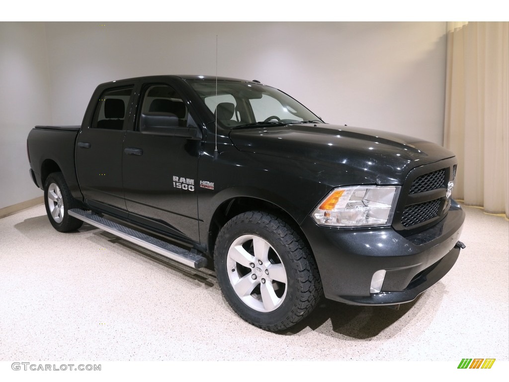 2015 1500 Express Crew Cab 4x4 - Brilliant Black Crystal Pearl / Black/Diesel Gray photo #1
