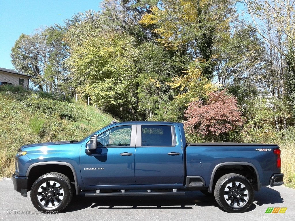 2020 Silverado 2500HD Custom Crew Cab 4x4 - Northsky Blue Metallic / Jet Black photo #1