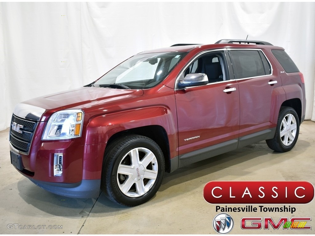 2012 Terrain SLE AWD - Merlot Jewel Metallic / Light Titanium photo #1