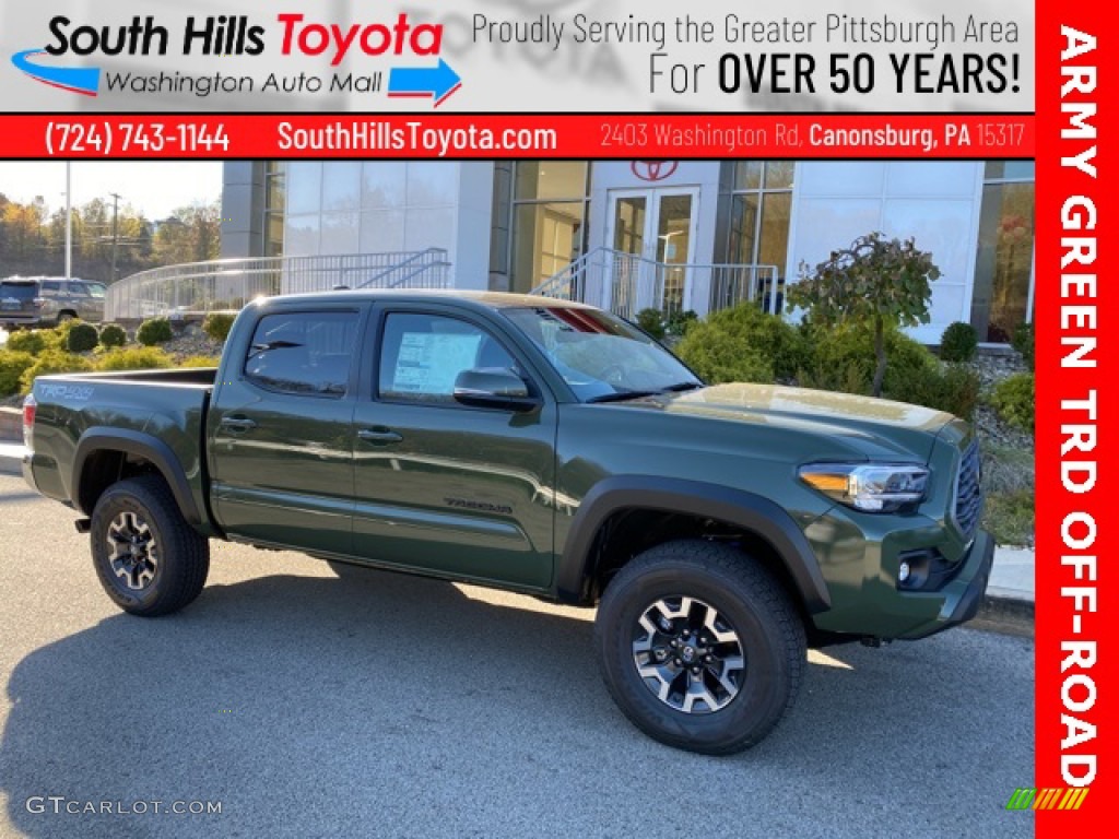 2021 Tacoma TRD Off Road Double Cab 4x4 - Army Green / TRD Cement/Black photo #1