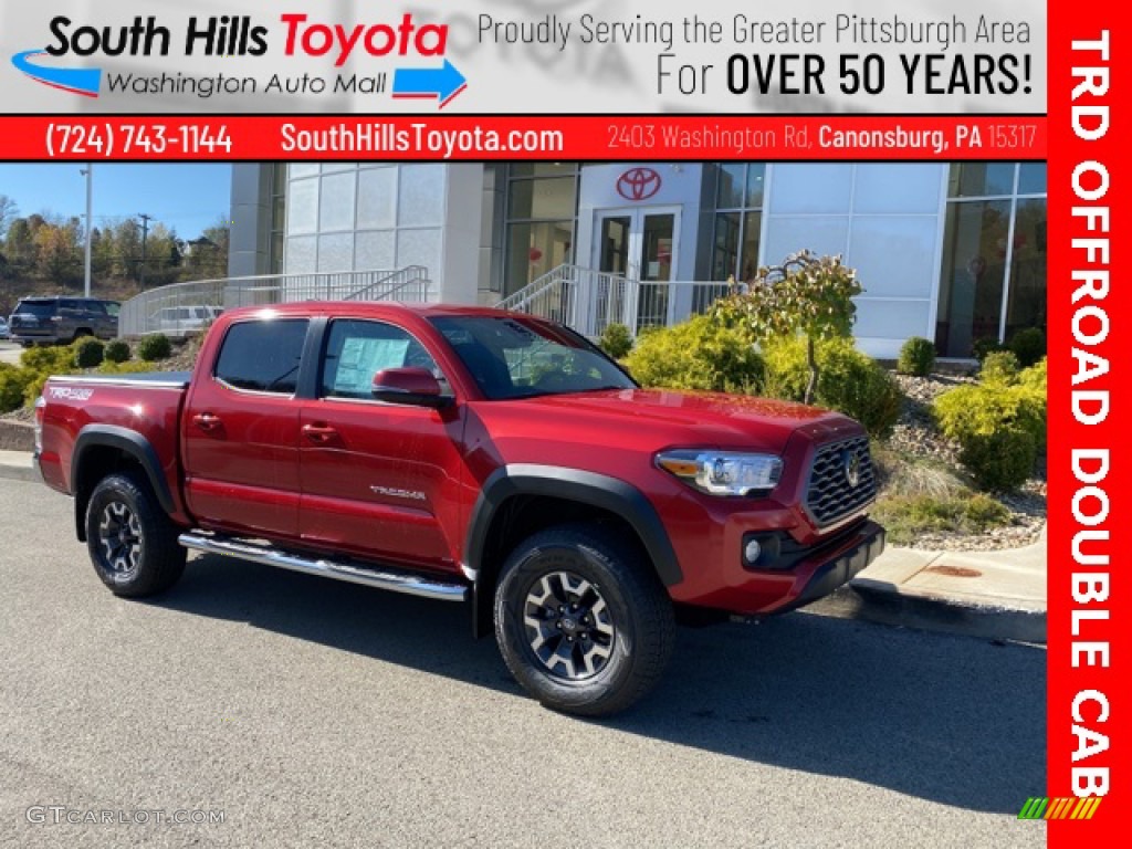2021 Tacoma TRD Off Road Double Cab 4x4 - Barcelona Red Metallic / TRD Cement/Black photo #1