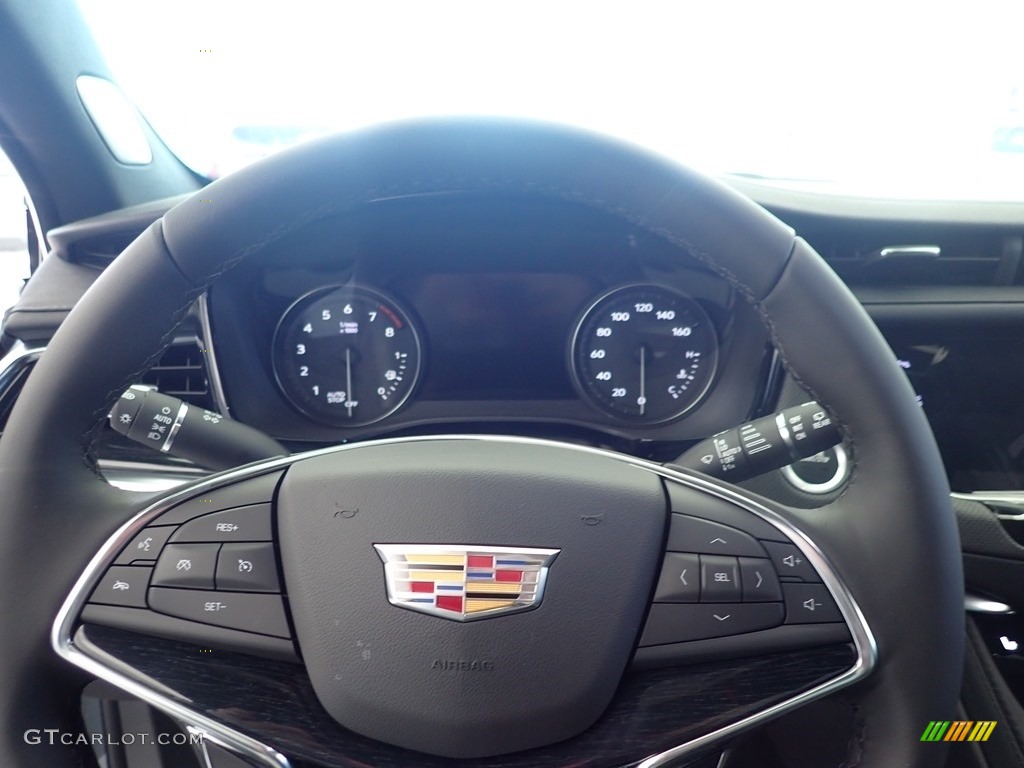 2021 Cadillac XT5 Premium Luxury AWD Jet Black Steering Wheel Photo #140101047