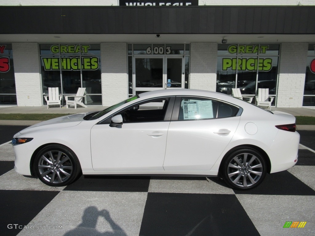 2019 MAZDA3 Select Sedan - Snowflake White Pearl Mica / Black photo #1