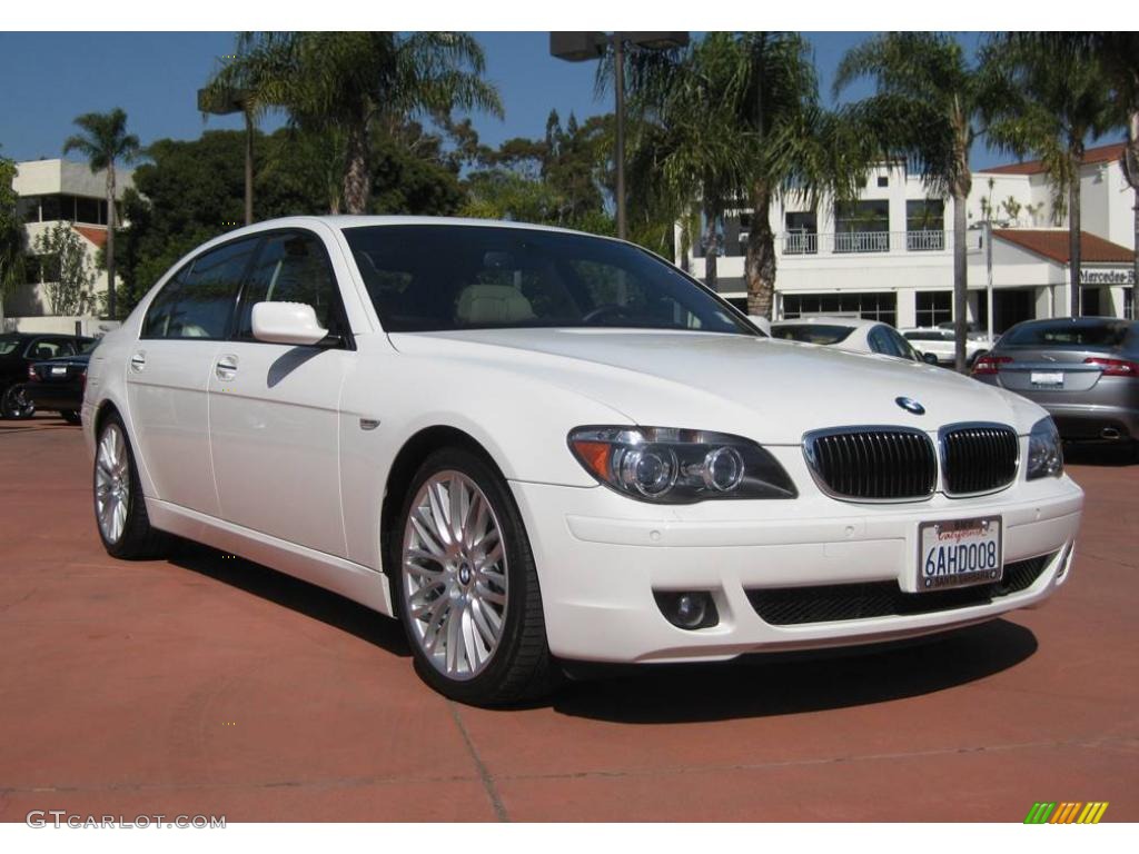 2007 7 Series 750Li Sedan - Alpine White / Cream Beige photo #3