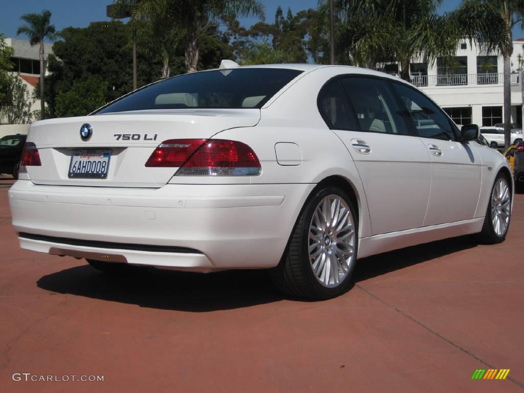 2007 7 Series 750Li Sedan - Alpine White / Cream Beige photo #7