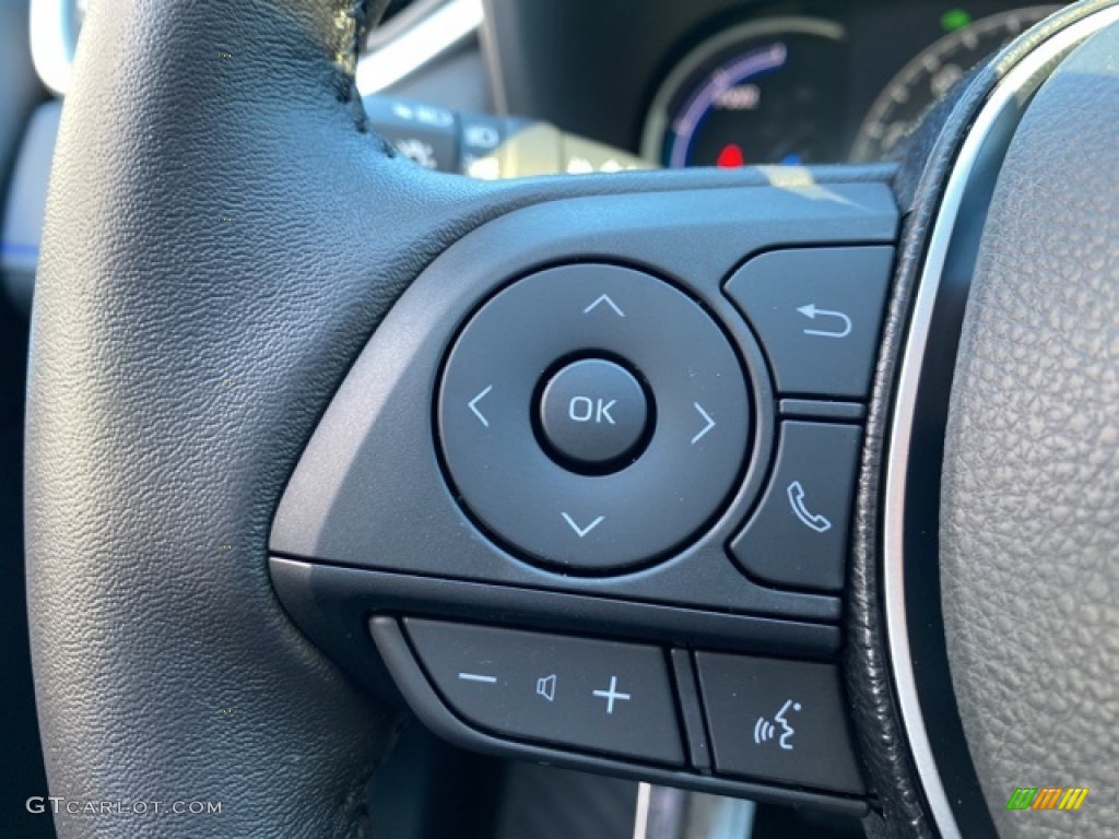 2021 Toyota RAV4 XSE AWD Hybrid Black Steering Wheel Photo #140103942