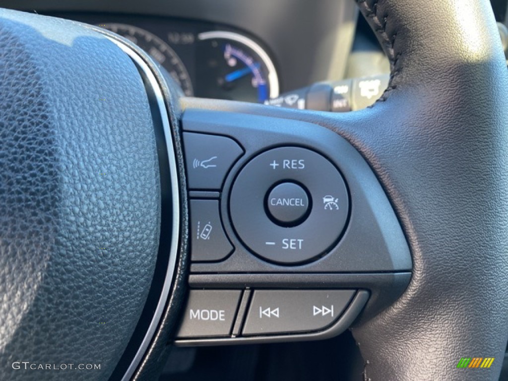2021 Toyota RAV4 XSE AWD Hybrid Black Steering Wheel Photo #140103951