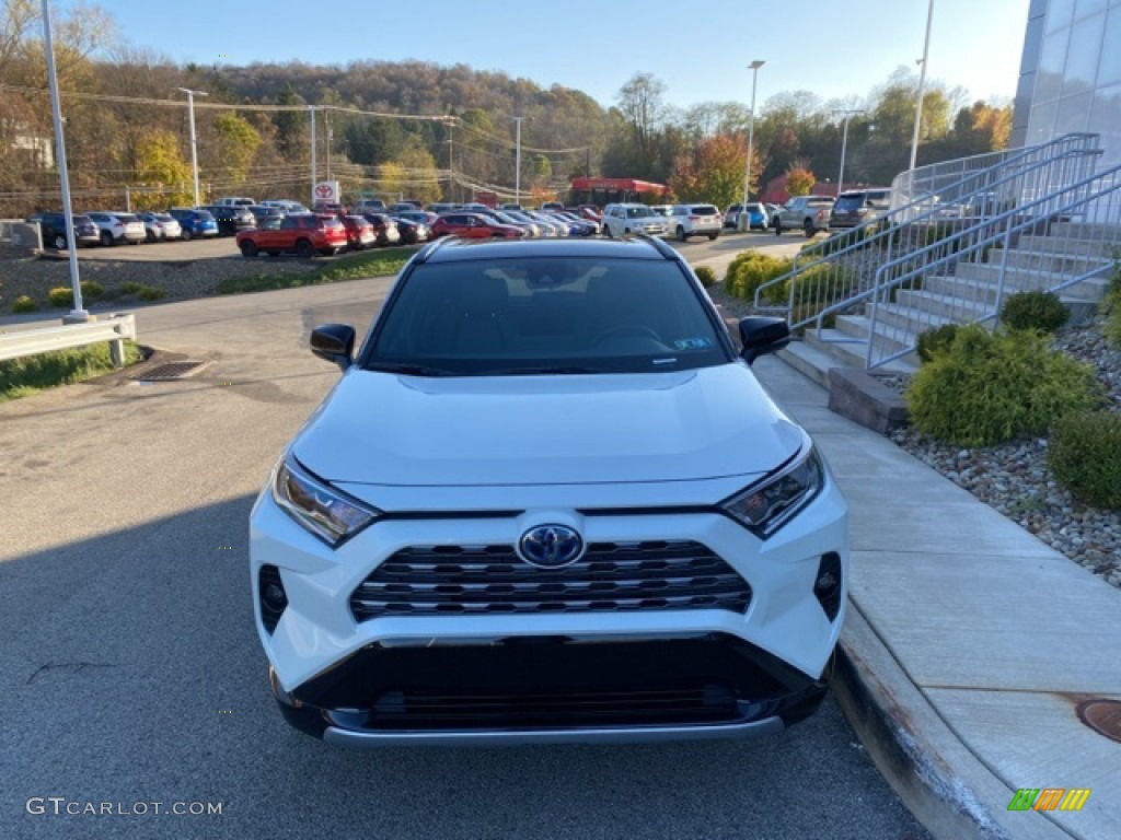 2021 RAV4 XLE AWD Hybrid - Super White / Black photo #12