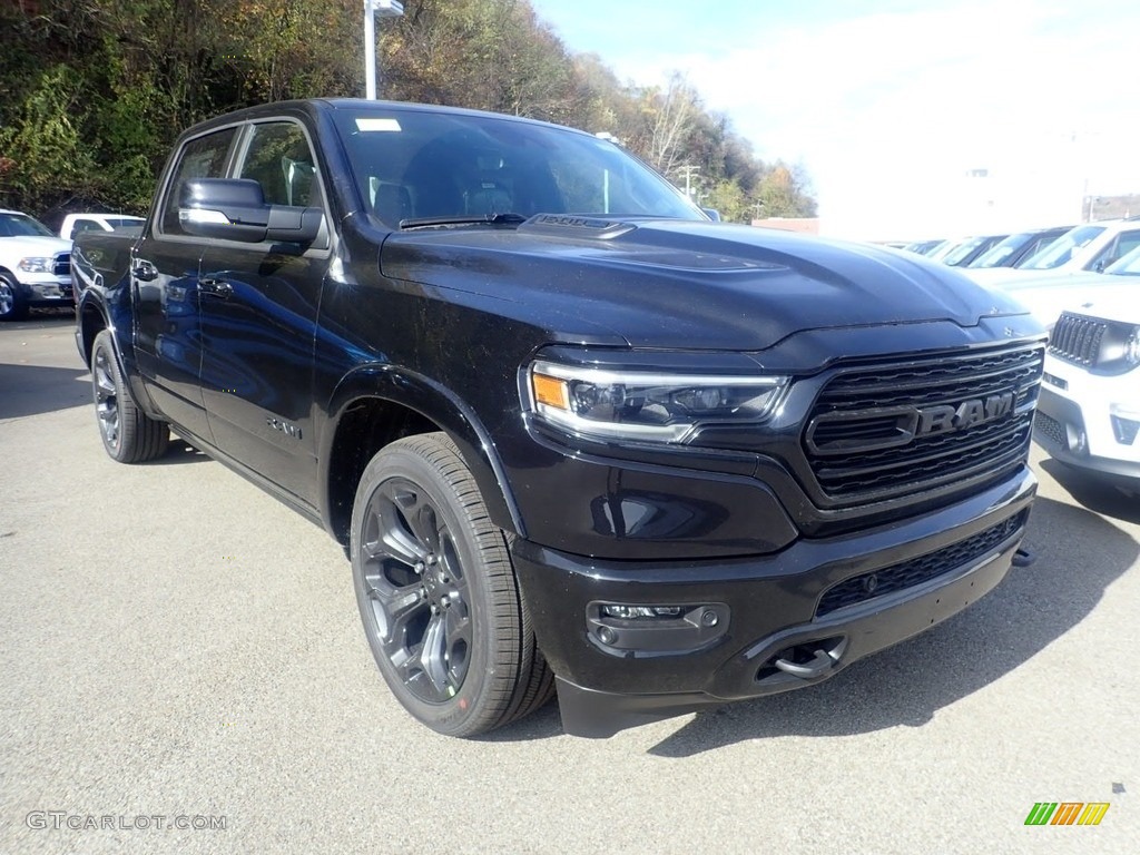 Diamond Black Crystal Pearl 2021 Ram 1500 Limited Crew Cab 4x4 Exterior Photo #140105704
