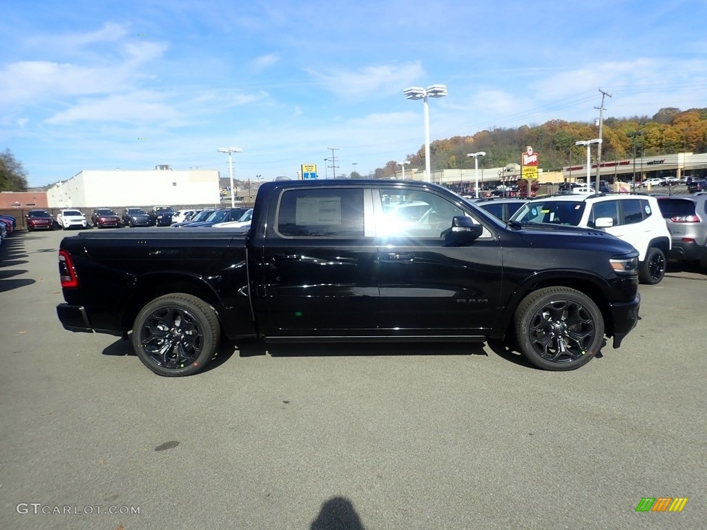 Diamond Black Crystal Pearl 2021 Ram 1500 Limited Crew Cab 4x4 Exterior Photo #140105728