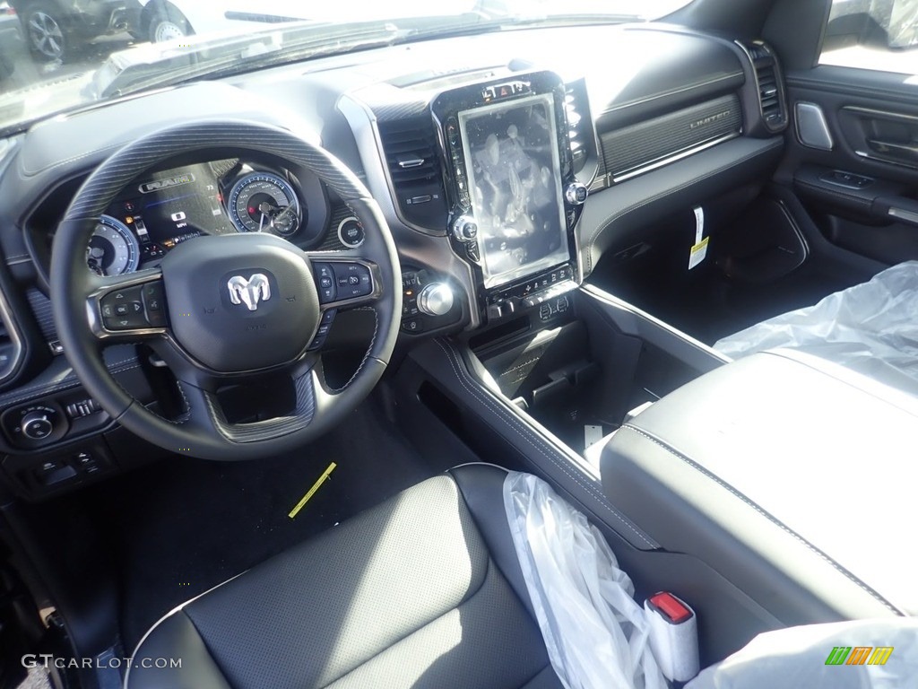 Black Interior 2021 Ram 1500 Limited Crew Cab 4x4 Photo #140105914