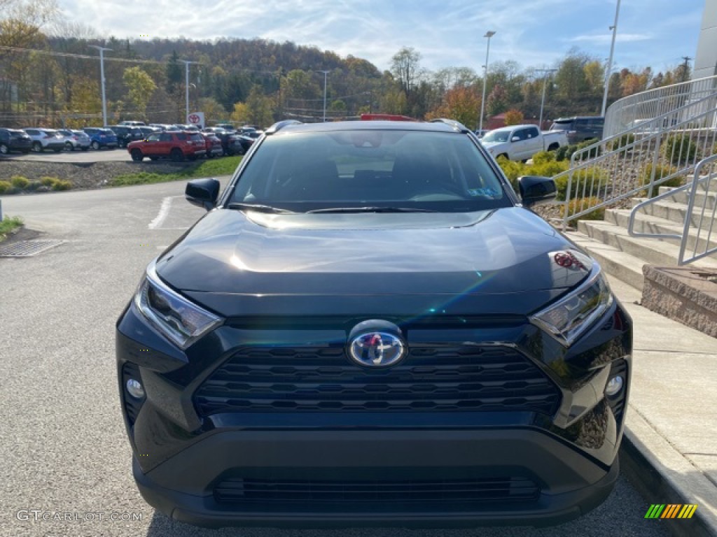 2021 RAV4 XLE AWD Hybrid - Midnight Black Metallic / Black photo #12