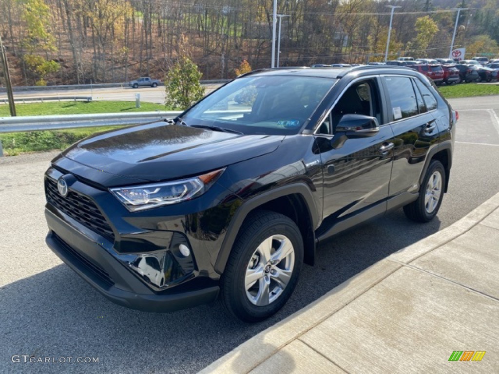 2021 RAV4 XLE AWD Hybrid - Midnight Black Metallic / Black photo #13