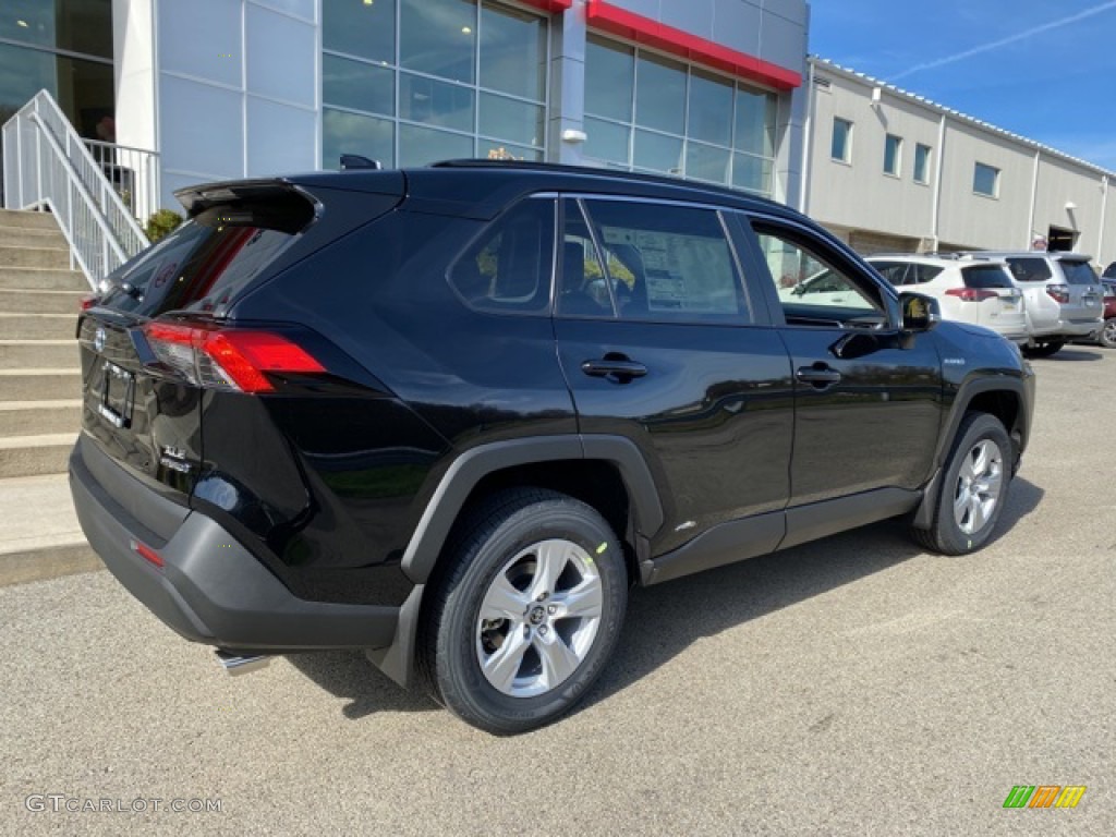 2021 RAV4 XLE AWD Hybrid - Midnight Black Metallic / Black photo #14