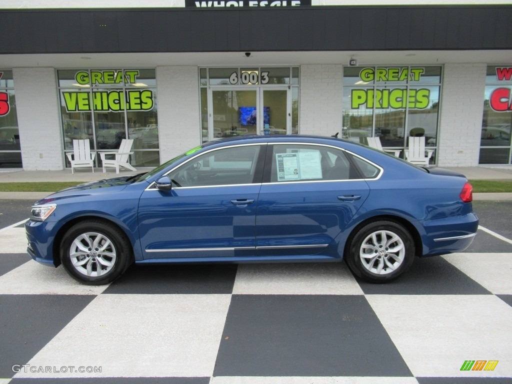 2016 Passat S Sedan - Reef Blue Metallic / Titan Black photo #1