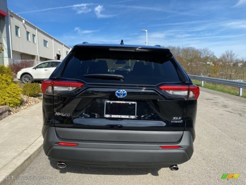 2021 RAV4 XLE AWD Hybrid - Midnight Black Metallic / Black photo #15