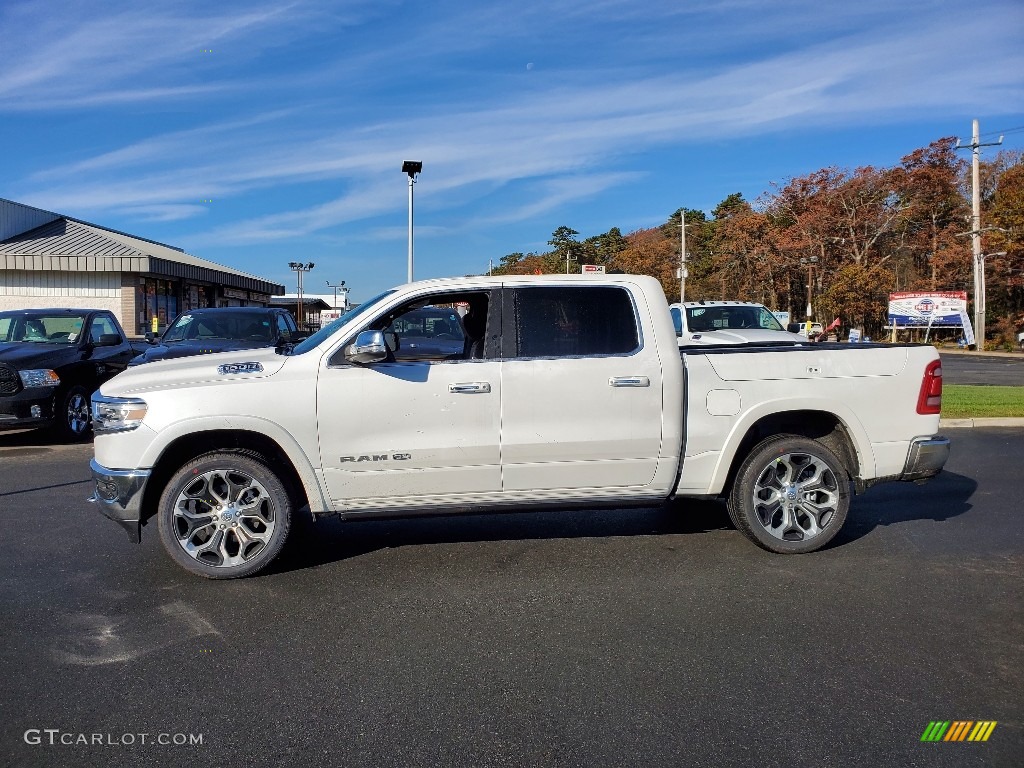 2021 1500 Long Horn Crew Cab 4x4 - Ivory White Tri-Coat Pearl / Black/New Saddle photo #3