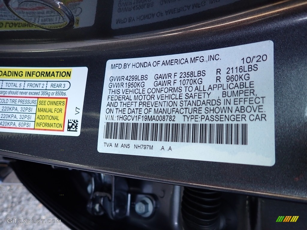2021 Accord LX - Modern Steel Metallic / Black photo #12