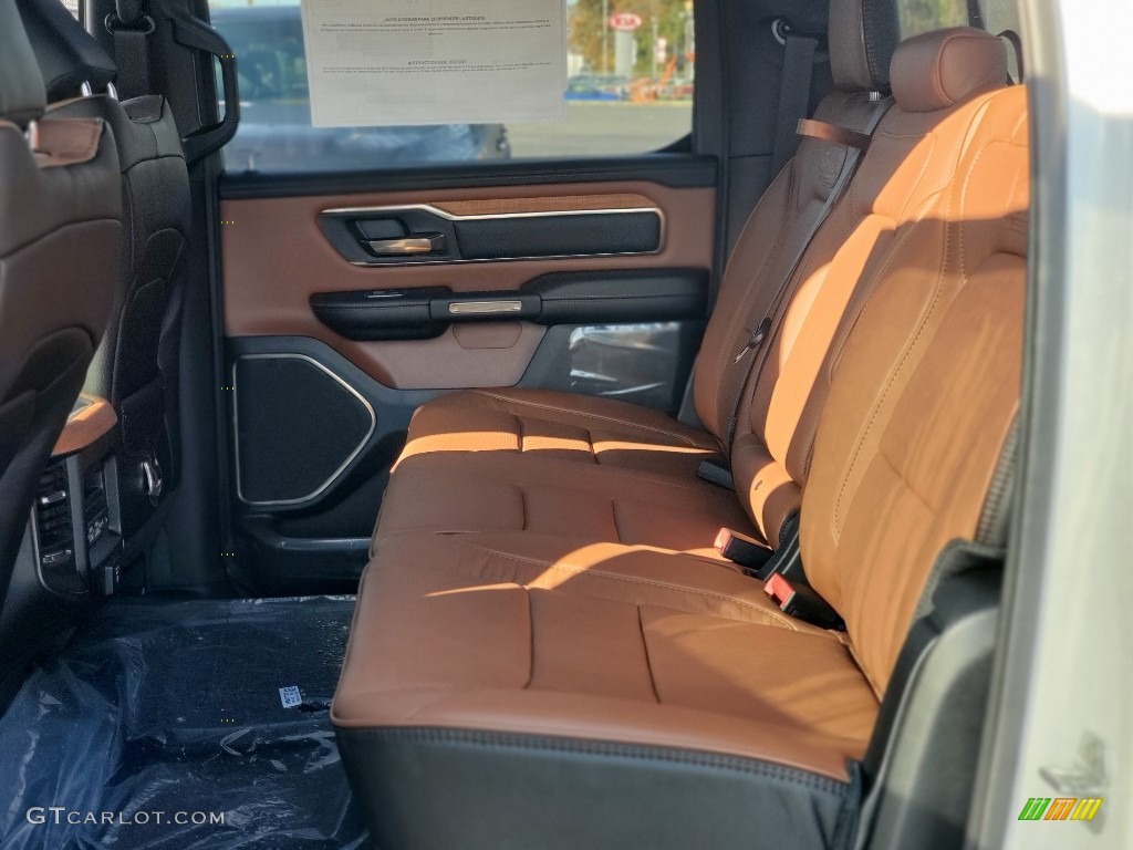 Black/New Saddle Interior 2021 Ram 1500 Long Horn Crew Cab 4x4 Photo #140111089