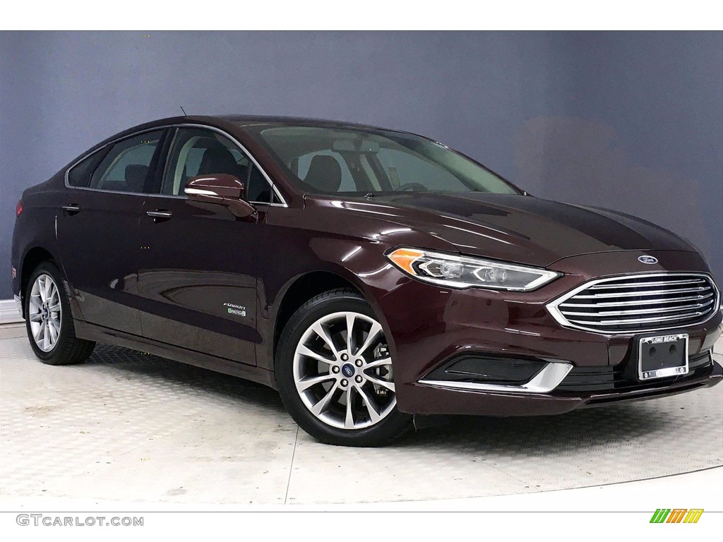 Burgundy Velvet 2018 Ford Fusion Energi SE Exterior Photo #140112235