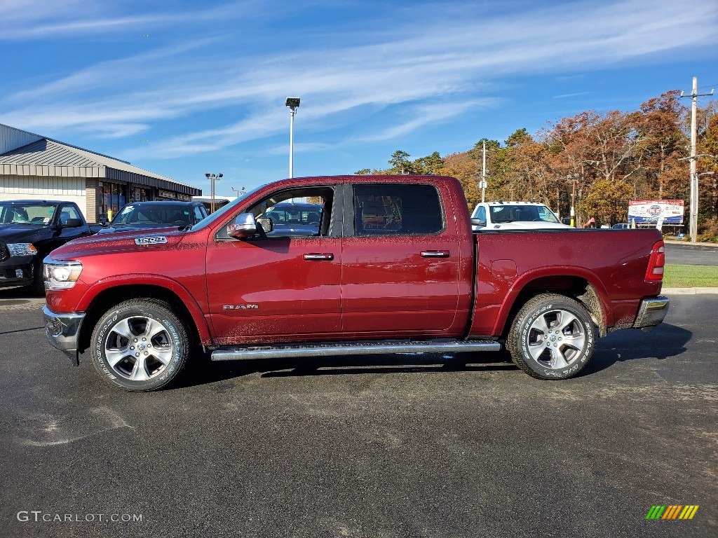 Delmonico Red Pearl 2021 Ram 1500 Laramie Crew Cab 4x4 Exterior Photo #140114074
