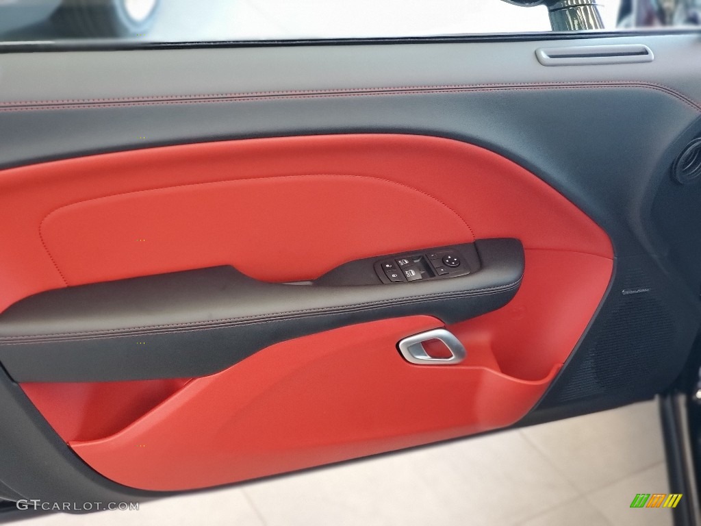 2020 Dodge Challenger R/T Scat Pack Black/Ruby Red Door Panel Photo #140114890