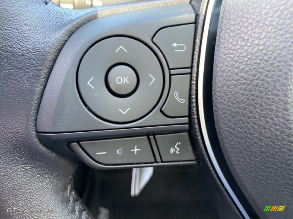 2021 Toyota RAV4 XSE AWD Hybrid Black Steering Wheel Photo #140116075