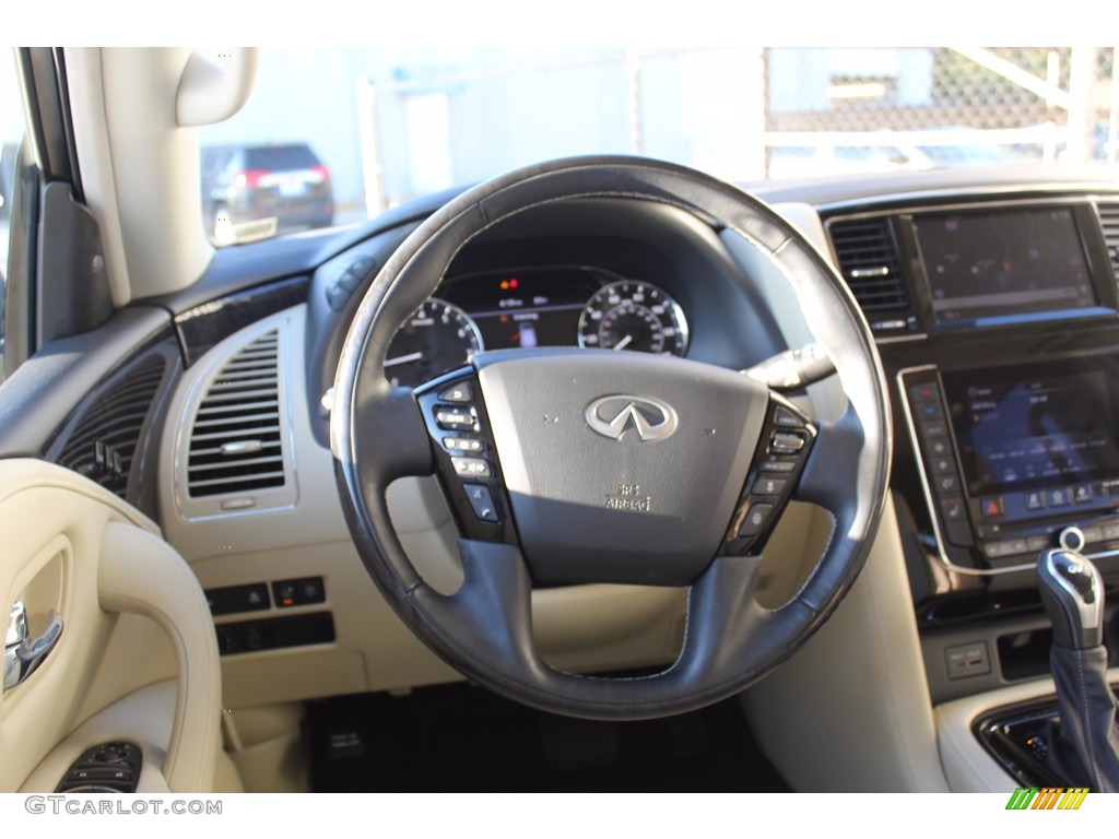 2020 Infiniti QX80 Limited 4WD Wheat Steering Wheel Photo #140116678