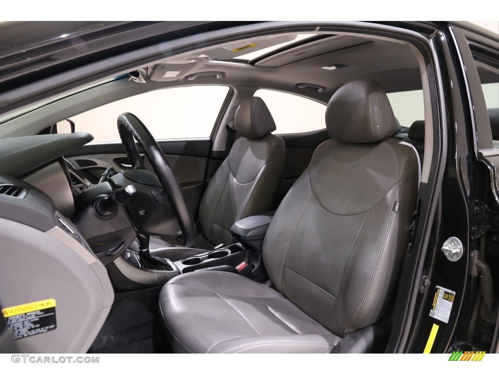 2014 Elantra Limited Sedan - Black / Gray photo #5