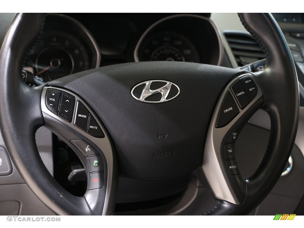 2014 Elantra Limited Sedan - Black / Gray photo #7