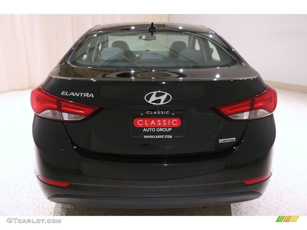 2014 Elantra Limited Sedan - Black / Gray photo #22