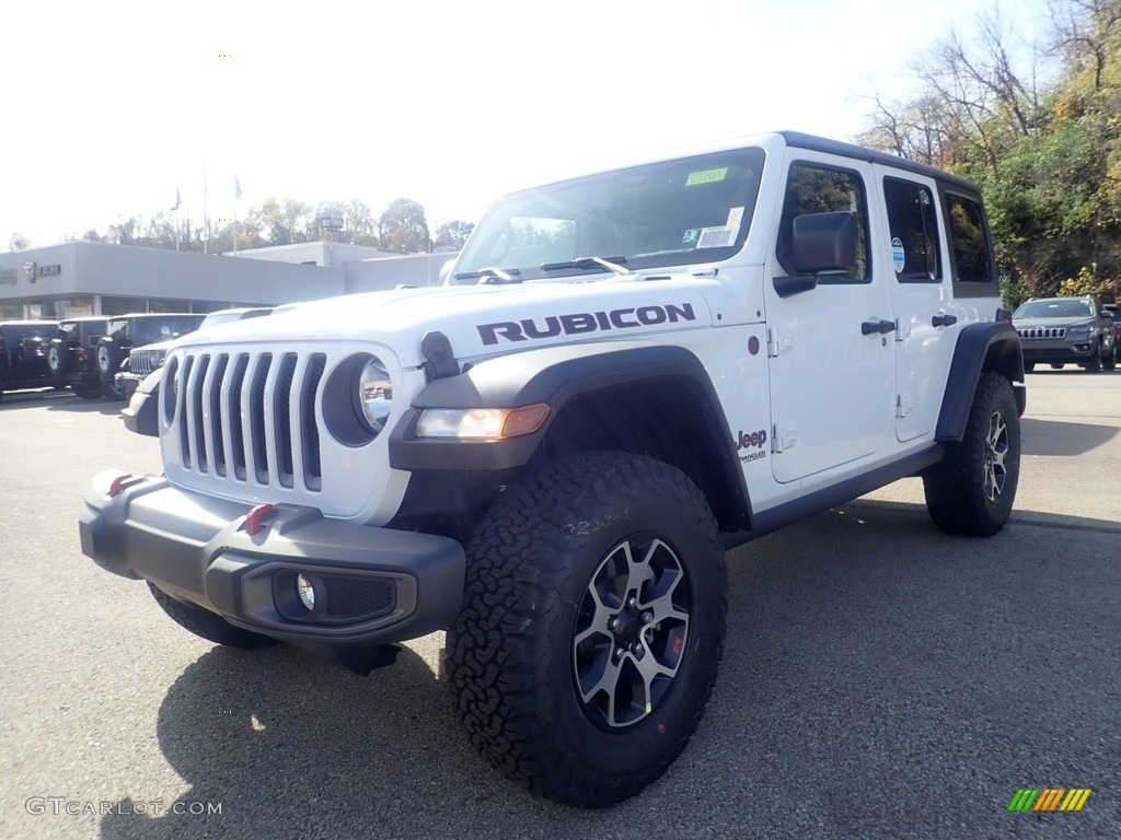 2021 Wrangler Unlimited Rubicon 4x4 - Bright White / Black photo #1