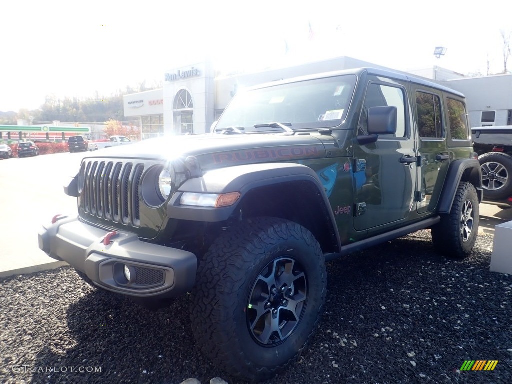 2021 Wrangler Unlimited Rubicon 4x4 - Sarge Green / Black photo #1