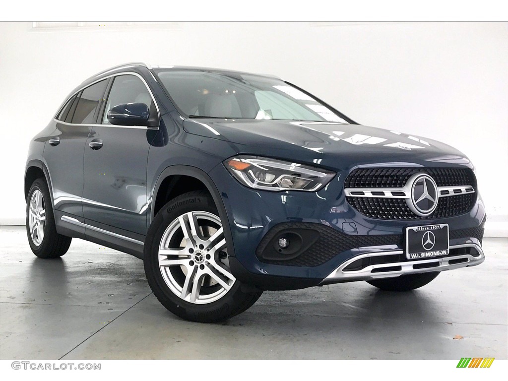 2021 GLA 250 - Denim Blue Metallic / Macchiato Beige photo #10